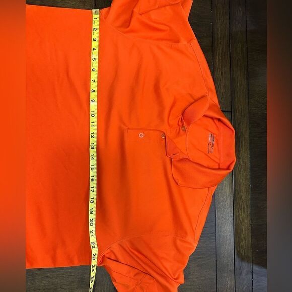 Nike FitDry Mens XL TG Orange Short Sleeve Polo - Picture 6 of 7